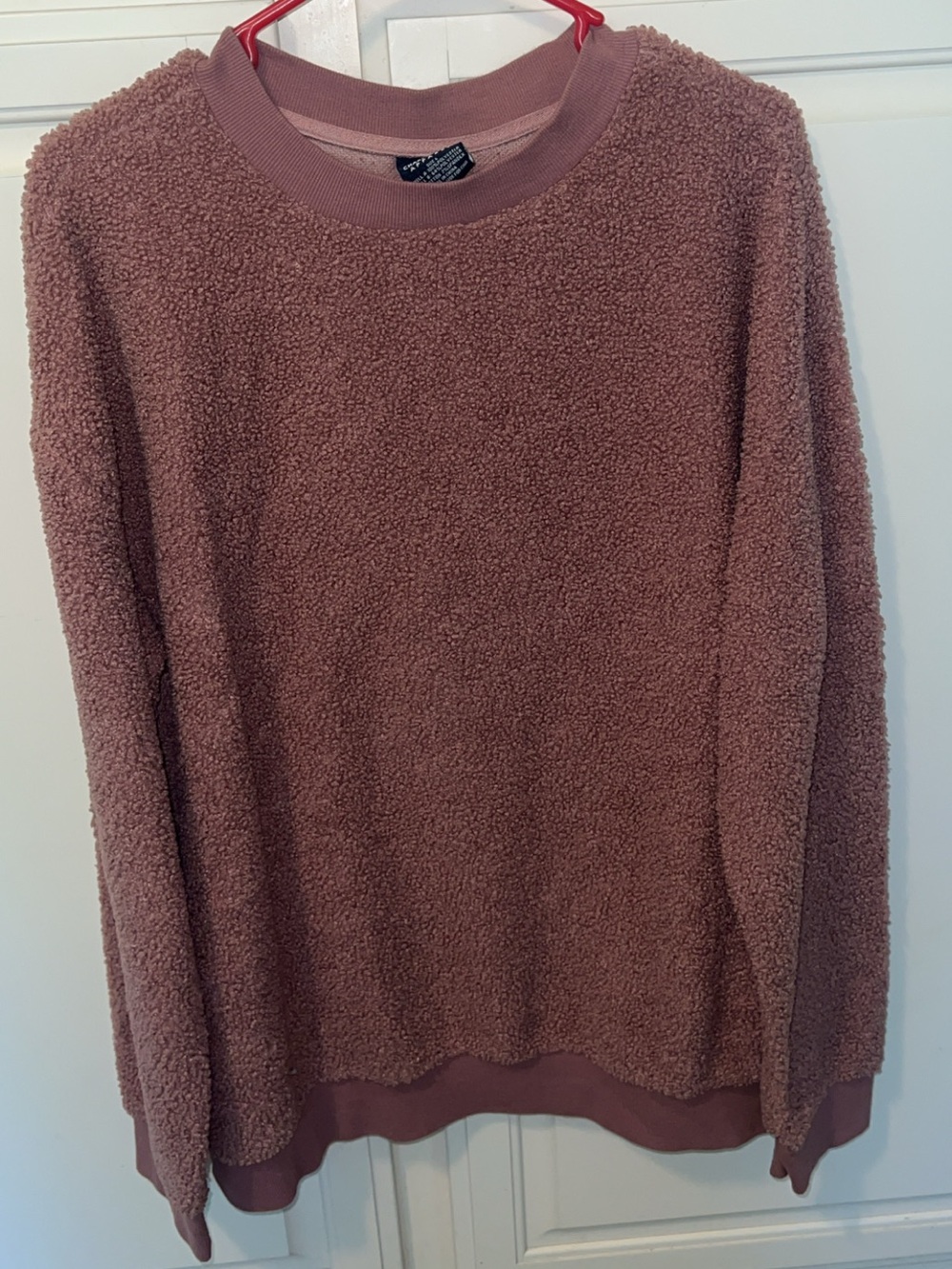 Charles River Apparel Teddy Fleece Pullover Sweatshirt Mauve Pink Size Large - Picture 2 of 4